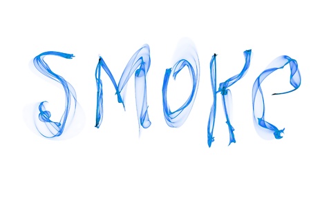 abstract text smoke on a white backgroundの写真素材