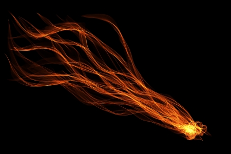 abstract ribbon flameの写真素材
