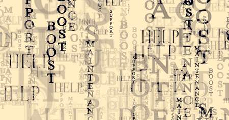 Poster template for advertisement maintenance. Text graphics.の写真素材