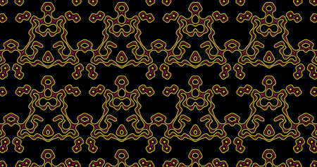Abstract interwoven ornate geometric  luxury African pattern
