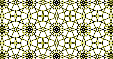 Abstract repeating ornate geometric  luxury pattern. Stained-glass window.の写真素材