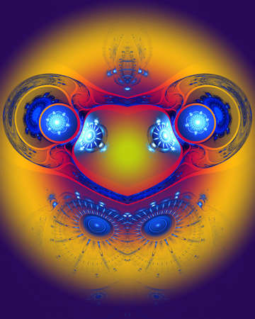 The abstract color fractal image. texture. background.の写真素材