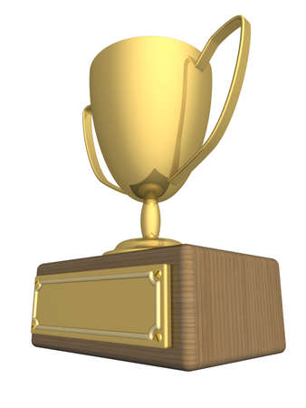 Gold cup of the winner. the 3D  image.の写真素材