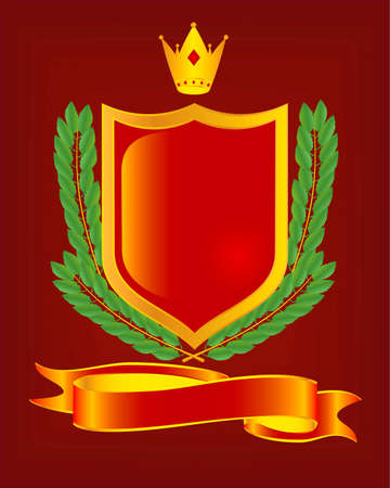 Heraldic escutcheon. The vector image.のイラスト素材