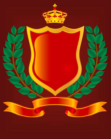 Heraldic escutcheon. The vector image.のイラスト素材