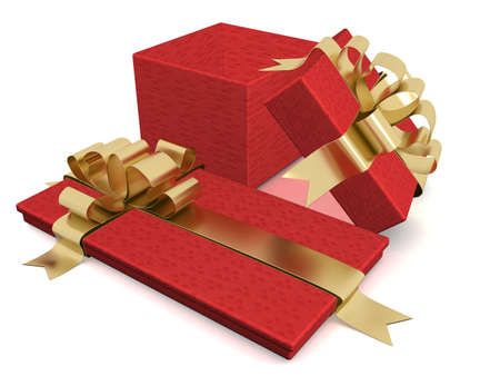 Two gift box. 3D image.の写真素材