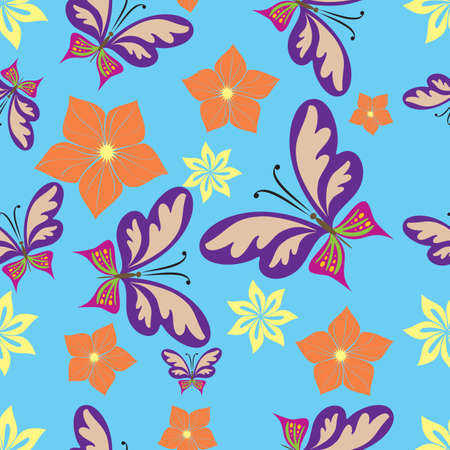 Seamless floral background. Vector illustration.のイラスト素材