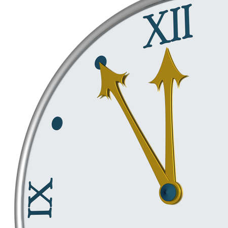 Part of a dial on a white background. 3D image.