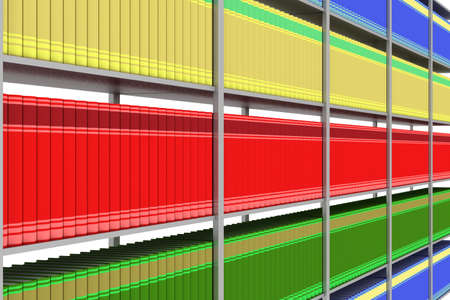 Case with books. 3D image. の写真素材