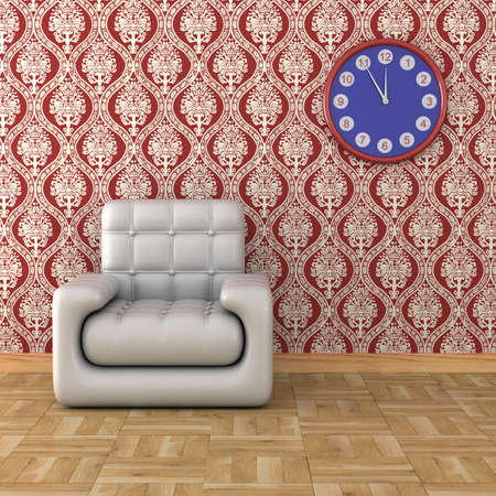 Interior of a living room. 3D image.の写真素材