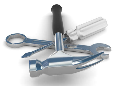 Tooling on a white background. 3D image