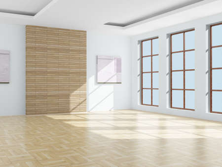 Empty room. 3D image
