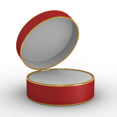 open gift box on white background. Isolated 3D image 