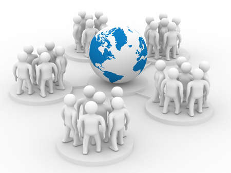 Conceptual image of teamwork. Isolated 3D image.