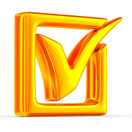 big positive symbol on white background. Isolated 3D imageの写真素材