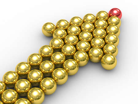 Conceptual image of teamwork. Isolated 3D image.の写真素材