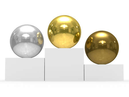 winners of competitions on white background. Isolated 3D  imageの写真素材