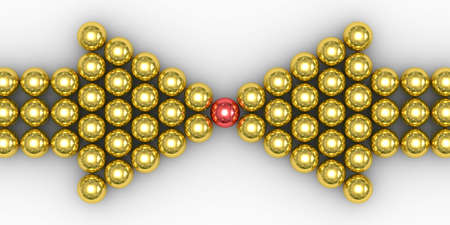 Conceptual image of teamwork. Isolated 3D image.の写真素材