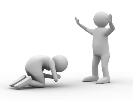 People praying in lap. Isolated 3d imageの写真素材