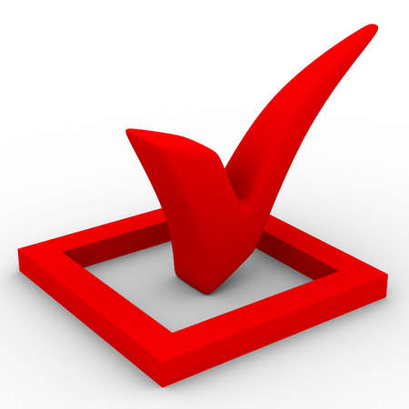 big positive symbol on white background. Isolated 3D imageの写真素材