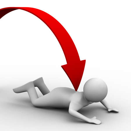 Problems in business. Isolated 3D image on whiteの写真素材