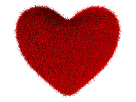 heart on white background. Isolated 3D imageの写真素材