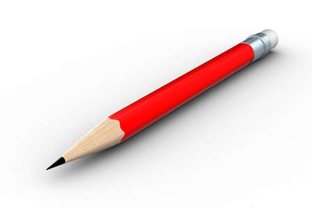 pencils on white background. Isolated 3D imageの写真素材