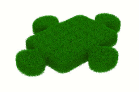 Puzzle on white background. Isolated 3D imageの写真素材