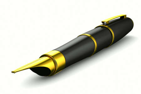 fountain pen on white background. Isolated 3D image
の写真素材
