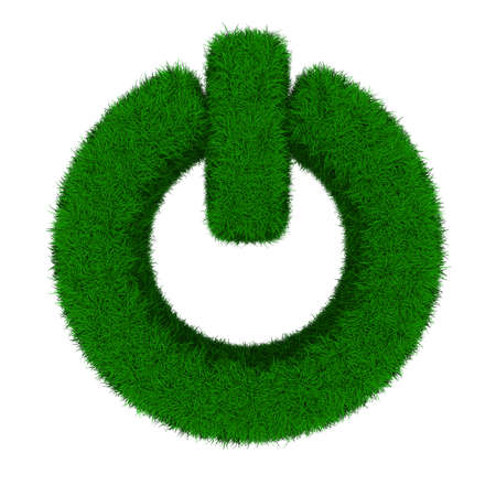 power sign on white background. Isolated 3D image
