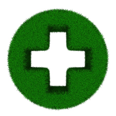 Symbol plus on white background. Isolated 3D imageの写真素材