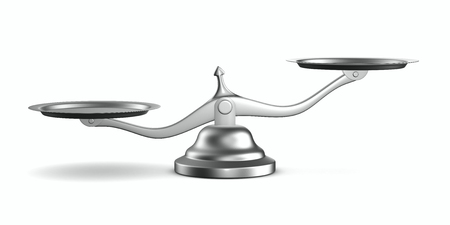 Scales on white background. Isolated 3D imageの写真素材