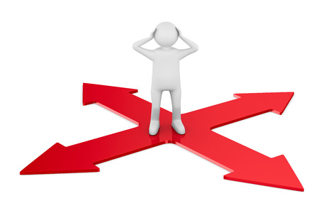 Way choice. Isolated 3D imageの写真素材