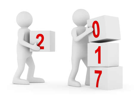 Conceptual image teamwork on white. Isolated 3D imageの写真素材