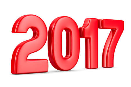 2017 new year. Isolated 3D imageの写真素材