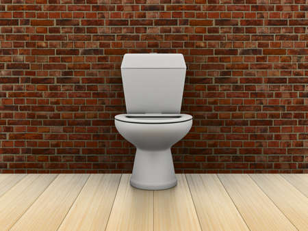Room with water closet. 3D imageの写真素材