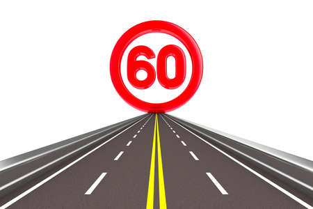 sign restriction speed. Isolated 3D image