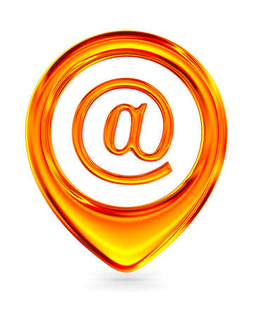 Red marker on white background. Isolated 3D imageの写真素材