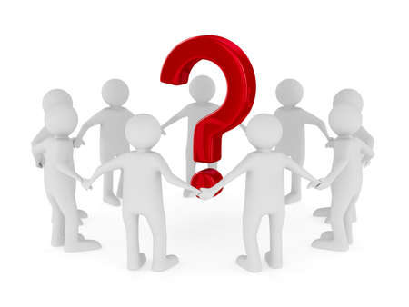 Conceptual image of teamwork. Isolated 3D on whiteの写真素材