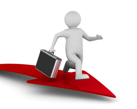 businessman on white background. Isolated 3D illustrationの写真素材