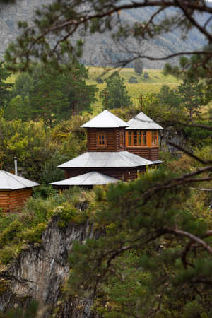 Church on the island of Patmos. Russia. Siberia. Altaiの写真素材
