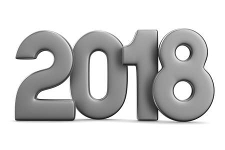 2018 new year. Isolated 3D illustrationの写真素材