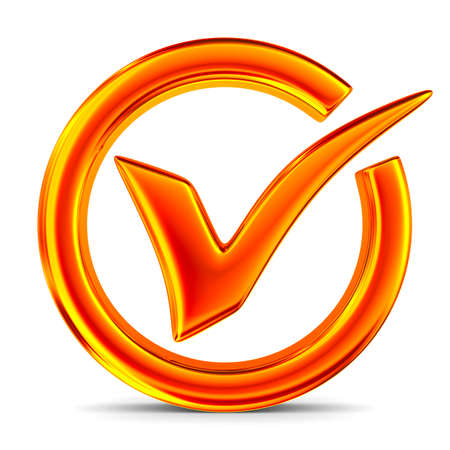 big positive symbol on white background. Isolated 3D illustrationの写真素材