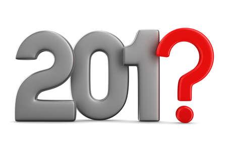 unknown new year. Isolated 3D illustration