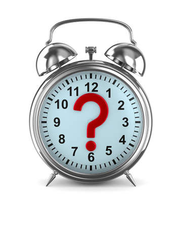 Alarm clock on white background. Isolated 3D illustration