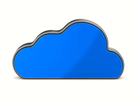 Cloud on white background. Isolated 3D illustrationの写真素材