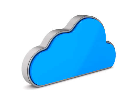 Cloud on white background. Isolated 3D illustrationの写真素材