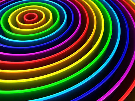 colored circle construction. 3D illustrationの写真素材