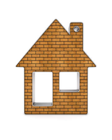 trinket house on white background. isolated 3d illustrationの写真素材