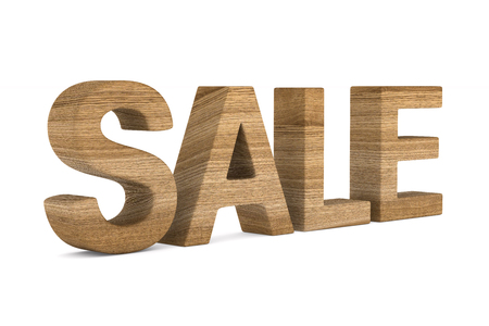 sale on white background. isolated 3d illustrationの写真素材